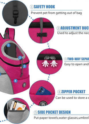 Dog Carrier Bag Pet Dog Transport Backpack For Small Dogs Travel Breathable Dog Carrier Puppy Carrier Pets Carrying Supplies Gloabl Pets Supplier Store