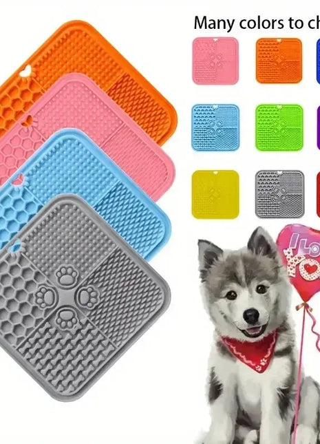11 Colors Pet Slow Feeding Mat With Spatula Silicone Suction Cup Dog Cat Licking Mat Increase Eating Fun Slow Feeding Dropshipman