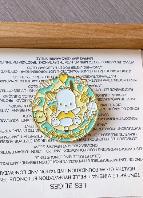 Enchanted and Colorful Badges Adorned with Hello Kitty | Kuromi | Pochacco | Cinnamoroll Hello Sanri Store