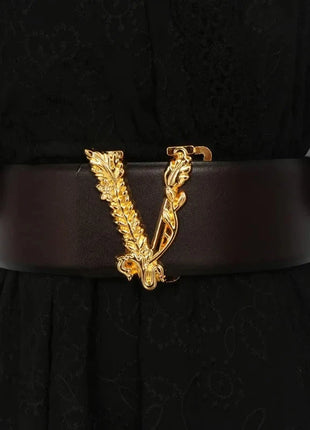 Wide V-Shaped Gold Waist Belt – Chic & Versatile Fashion Accessory™ Romance Jewelry Store