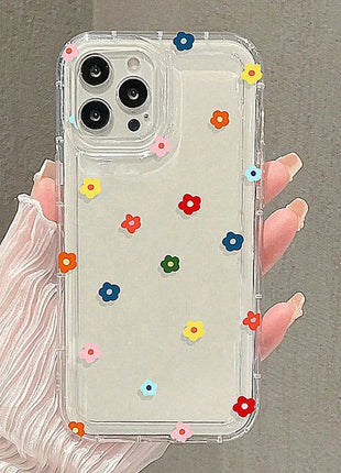 Small Flower Stars Soft Case For iPhone 16 14 13 11 15 Pro Max 12 Mini XS XR X 8 7 Plus SE 2022 13Pro Anti-drop Airbag Cover Shop1103599856 Store