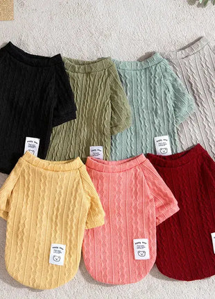 Classic Puppy Dog Knitting Sweater Winter Warm Pet Clothes for Small Dogs Cats Vest Pet Clothing Apparel French Bulldog Costume Dropshipman