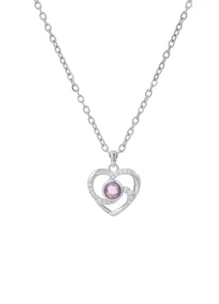 Personalized Heart Projection Necklace Custom Photo Memorial Jewelry Gift HIBODY Jewel Store