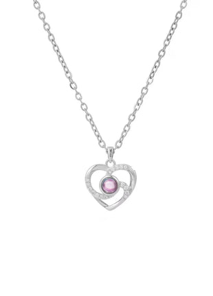 Personalized Heart Projection Necklace Custom Photo Memorial Jewelry Gift HIBODY Jewel Store