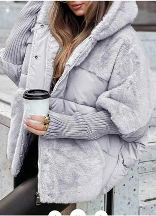 Autumn Winter Women Hooded Patchwork Warm Cotton Coat 2025 New Women Cotton Padded Jacket Oversize Outerwear Women Parka Coat Shop1104747321 Store