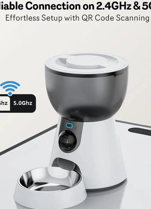 4L 5G Net Automatic Cat Feeder Smart Pet Feeder For Cats Dogs Food Dispenser With Camera Recorder Timing Video Feeding Bowl Dropshipman