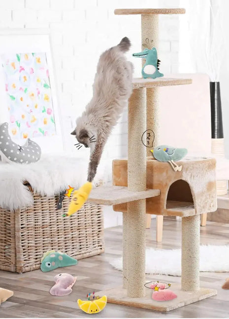 Pet Molar Bite toy Cartoon Stuffed Animal Cute Plush Cat Chew Toy Interactive Pets Toys For Cat YimoPet Store