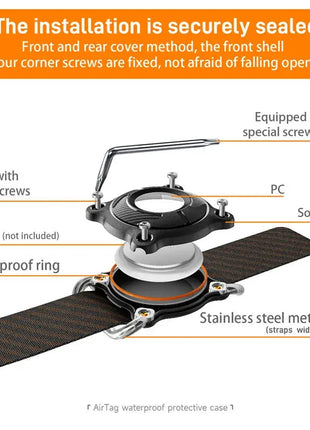 Airtag Holder for Dog Collar Waterproof Case for Apple Airtag Eayburst Store