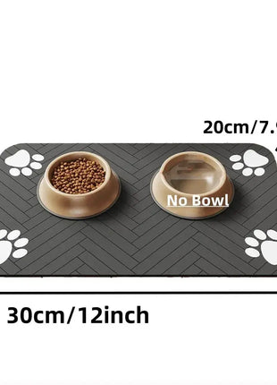 Absorbent Pet Feeding Mat S/M/L – Waterproof Placemat for Dogs & Cats, Quick-Dry Food & Water Bowl Mat with Non-Slip Rubber Backing Shop1104797378 Store