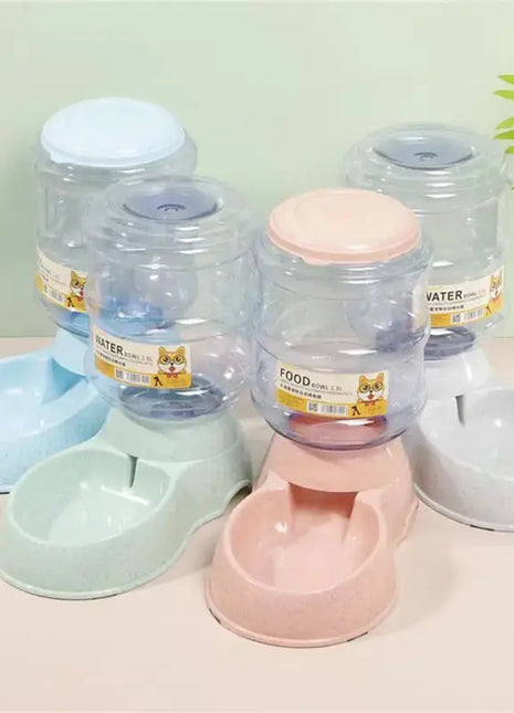 3.8L Dog Automatic Feeders Plastic Water Bottle Cat Bowl Feeding and Drinking Dog Water Dispenser Pet Feeding Bowl Pet Supplies Dropshipman