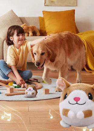 Music Vibration Bouncing Ball Bite Resistant Funny Interactive Squeaky Toys Talking Self-Moving for Small Medium Dogs Dropshipman