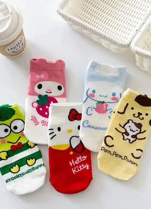 Korean Style Sweet and Comfortable Hello Kitty Women's Cotton Socks Surrounding Toy And Gift Stores Store
