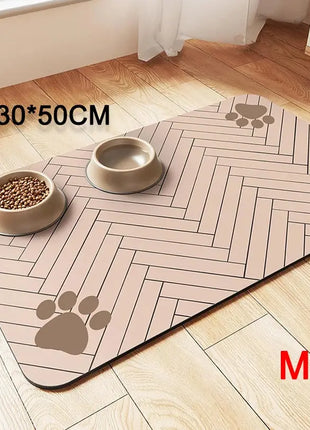 Absorbent Pet Feeding Mat S/M/L – Waterproof Placemat for Dogs & Cats, Quick-Dry Food & Water Bowl Mat with Non-Slip Rubber Backing Shop1104797378 Store