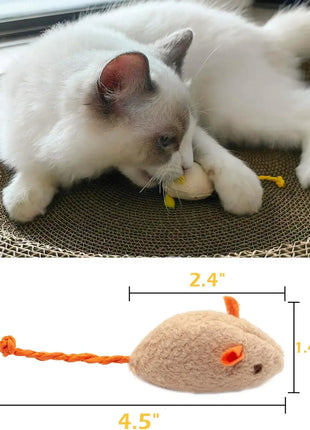 3/200pcs Rattle Cat Mouse Toys Also Prefilled Catnip Faux Fur Cat Mice Toys Interactive Cat Game Catnip Toys for Indoor Cats toy Dropshipman