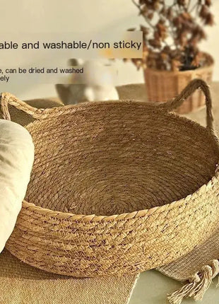 Cat Bed Woven Removable Floor Rattan Stone's Store