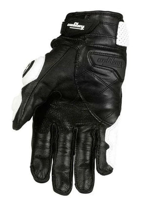Leather Motorcycle Gloves Black White Red Racing Genuine Leather Motorbike Road Racing Team Glove Summer Winter Rider Gloves AHT Automobiles And Motorcycles Store