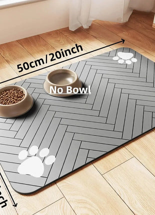 Absorbent Pet Feeding Mat S/M/L – Waterproof Placemat for Dogs & Cats, Quick-Dry Food & Water Bowl Mat with Non-Slip Rubber Backing Shop1104797378 Store