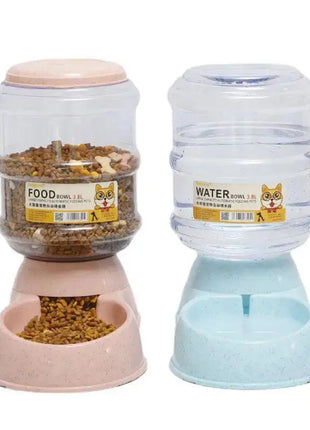 3.8L Dog Automatic Feeders Plastic Water Bottle Cat Bowl Feeding and Drinking Dog Water Dispenser Pet Feeding Bowl Pet Supplies Dropshipman