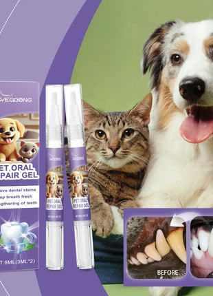 12pcs Pet Toothbrush Pen Dental Stain Cleaning Tartar Remover Whitening Teeth Cleaning Tool Breath Freshener Dog Dental Care Gel Dropshipman