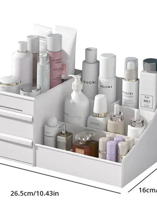 1pc White New Drawer Makeup Storage Box Dormitory Finishing Plastic Shelf Cosmetics Skin Care Dressing Table Desktop Shop1103807091 Store