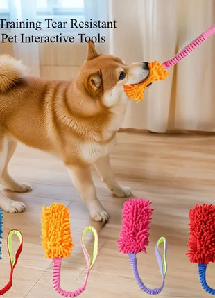 Dog Training Anti-tear Pulling Rope Toy Pet Plush Grinding Teeth Bite-resistant Toy Colorful Rope Ball Dog Interactive PuzzleToy Dropshipman