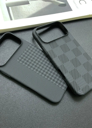 Carbon Fiber Pattern Chessboard Style Case for iPhone Rhode Store