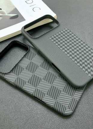 Carbon Fiber Pattern Chessboard Style Case for iPhone Rhode Store