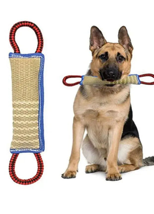 Durable Jute Dog Bite Pillow Tug Toy For Aggressive Chewing Pet Dogs Interactive Pulling Dogs Accessories Training Aid Dropshipman