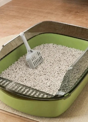 Open Style Cat Litter Box Thickened Simple Easy To Clean Splash Proof Pet Toilet Widening and Raising Semi Enclosed Cat Toilet Dropshipman