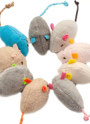 3/200pcs Rattle Cat Mouse Toys Also Prefilled Catnip Faux Fur Cat Mice Toys Interactive Cat Game Catnip Toys for Indoor Cats toy Dropshipman