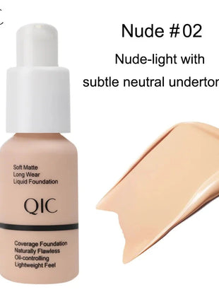 Liquid Foundation Concealer Face Naturally Flawless Matte Oil-Control Waterproof Long Lasting Foundation 30ml 5 Colors Optional Shop1103810101 Store