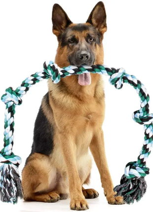 ATUBAN Giant Dog Rope Toy for Extra Large Dogs-Indestructible Dog Toy for Aggressive Chewers and Large Breeds 42IN Long 6 Knot Dropshipman