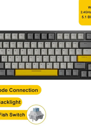 Ajazz AK820 Pro Gaming Mechanical Keyboard Stone's Store