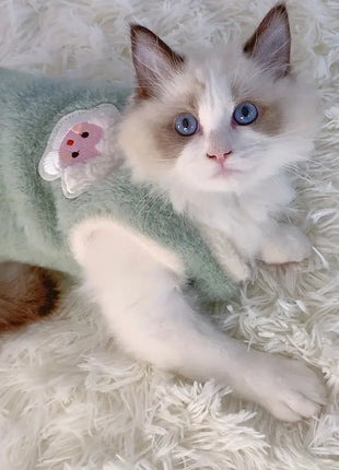 Cats Accessories Pets Warm Kittens Clothes for Winter Kitten Small Kitten Stuff Apparels Cooling Clothing Dog´s Sweater Vests Dropshipman