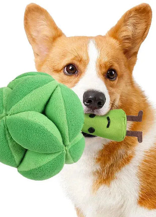Snuffle Broccoli Dog Puzzle Toys Increase IQ Slow Dispensing Feeder Pet Cat Training Games Feeding Food Intelligence Toy Dropshipman