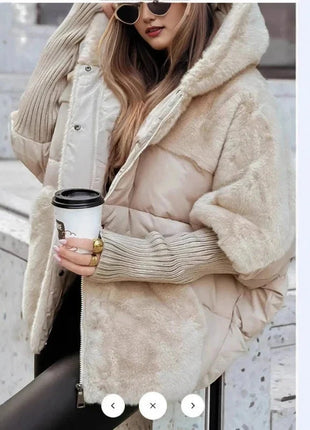 Autumn Winter Women Hooded Patchwork Warm Cotton Coat 2025 New Women Cotton Padded Jacket Oversize Outerwear Women Parka Coat Shop1104747321 Store