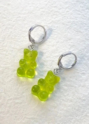 Cartoon Bear Pendant Zircon Earrings Niche Design All-Match Earrings Graceful and Fashionable Wholesale and Retail Shop1100214136 Store