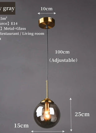 Modern Nordic Glass Pendant Lamp – Stylish Kitchen Pendant Lighting with Metal Fixture for Living and Dining Rooms MANUFACTRER Store