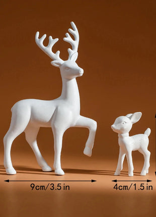 Doe, a Deer, a Female Deer and Her Adorable Fawn GUGHOME Store