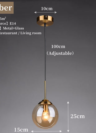 Modern Nordic Glass Pendant Lamp – Stylish Kitchen Pendant Lighting with Metal Fixture for Living and Dining Rooms MANUFACTRER Store