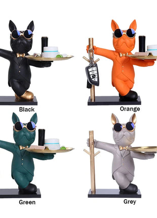 Sculpture Tray with Bulldog Key Holder Dazzling Bag Store