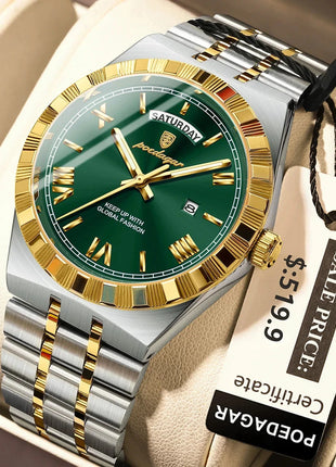 POEDAGAR Classic Lux® – Men’s Stainless Steel Watch POEDAGAR Watch Store