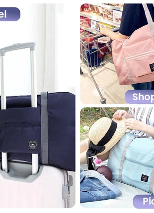 Foldable Travel Duffel Bag for Airlines Carry on Bag for Women and Girls Lightweight Large Capacity Sports Weekend Trip Overnigh