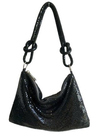 Handle Soft Sequins Evening Clutch Bag For Women Shiny Dinner Party Wedding Purses Handbag Designer Female Underarm Shoulder Bag Luxury Evening Bag Store