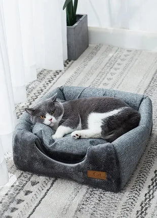 New Triangle Cat Nest Closed Cat House Pet Nest Warm and Thickened Deep Sleep Dog Nest Pet Supplies Closed Cat bed cat tents Dropshipman