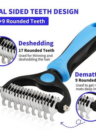 Professional Pet Deshedding Brush Dog Hair Remover Pet Fur Knot Cutter Puppy Cat Comb Brushes Dogs Grooming Shedding Supplies Dropshipman