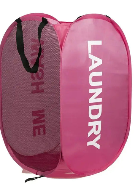 Portable Mesh Pop Up Laundry Hamper Wide Opening Breathable Collapsible Space-Saving Laundry Basket Dorm Travel Bathroom Items BAKINGCHEF Store