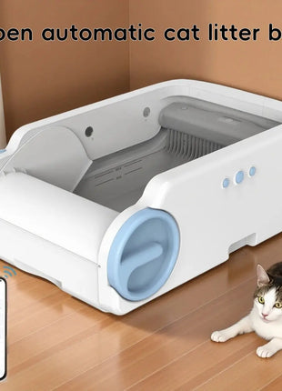 Open Smart Cat Litter Box Automatic Self Cleaning,Remote Control Via App,Cat Toilet Litter Tray,2025 New Electric Cat Toilet Dropshipman
