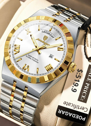POEDAGAR Classic Lux® – Men’s Stainless Steel Watch POEDAGAR Watch Store