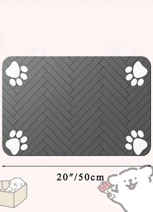 Absorbent Pet Feeding Mat S/M/L – Waterproof Placemat for Dogs & Cats, Quick-Dry Food & Water Bowl Mat with Non-Slip Rubber Backing Shop1104797378 Store